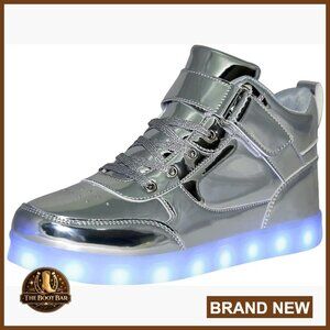 LED Light Up High Top Sneakers USB Rechargeable Unisex Fashion Shoes